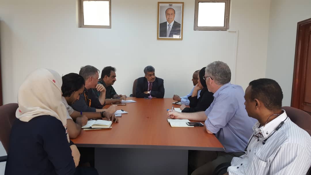 الدكتور باصهيب يلتقي مدراء قُطريين أربع منظمات دولية في اليمن
