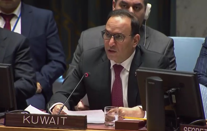 مندوب الكويت في مجلس الأمن: ندعم الجهود الرامية لحل النزاعات في اليمن سلميا