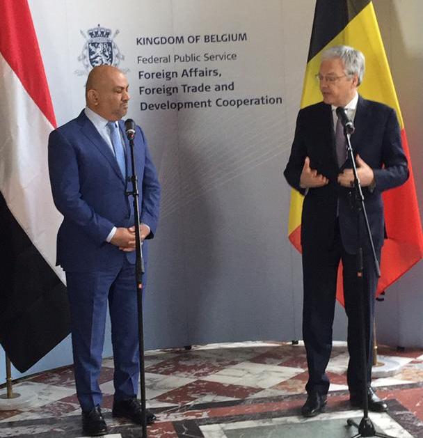 وزير الخارجية يبحث مع نائب رئيس الوزراء وزير الخارجية البلجيكي العلاقات الثنائية بين البلدين
