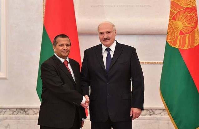 رئيس روسيا البيضاء يتسلم اوراق اعتماد الوحيشي كسفير غير مقيم لليمن