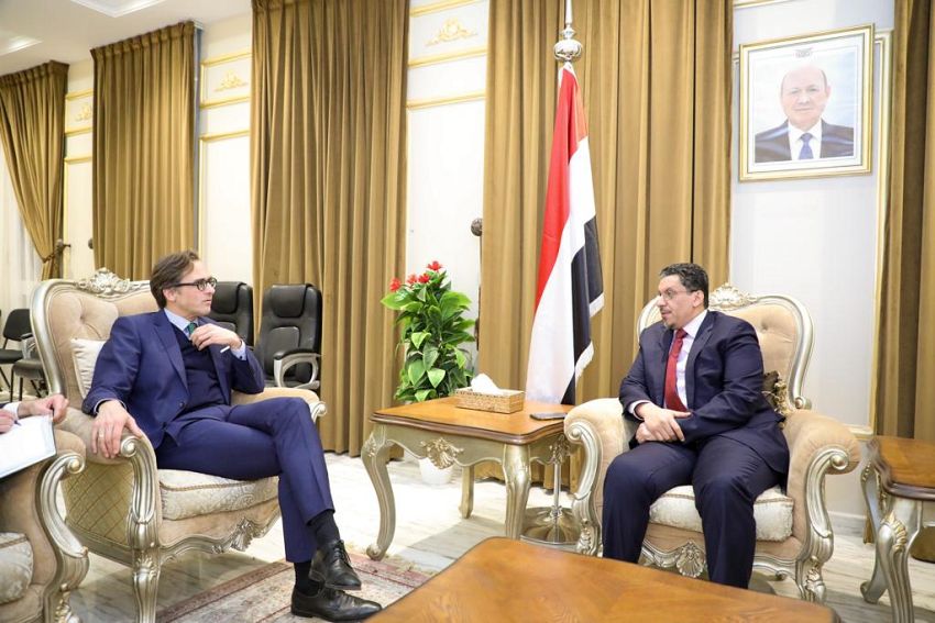 بن مبارك يناقش مع مسؤول بالخارجية الألمانية تطورات الاوضاع في اليمن 