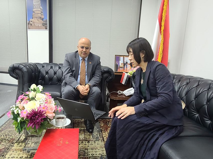 السفير السنيني يبحث مع المركز الياباني الدولي البرامج المنفذة في اليمن