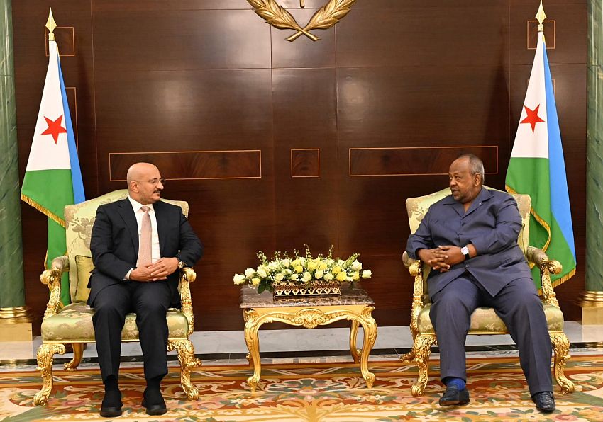 العميد طارق يبحث مع رئيس جيبوتي تعزيز التعاون الثنائي والأمن البحري